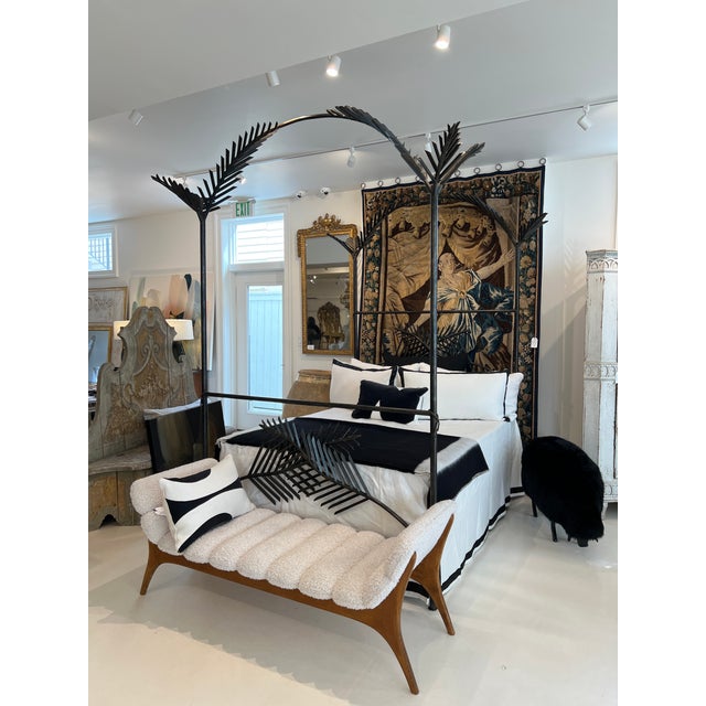 Black Late 20th Century Mario Villa Palm Bed - Queen For Sale - Image 8 of 12