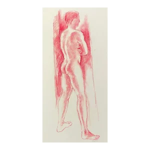 1980s Neil Meitzler Standing Make Nude From the Rear