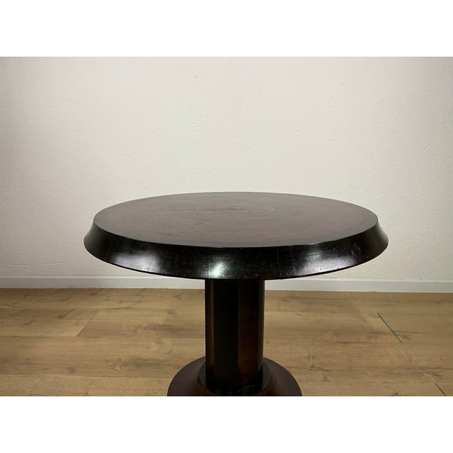 Rationalist Inlaid Wooden Coffee Table, Italy, 1930s For Sale - Image 4 of 9