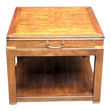 Campaign Lane Style 2-Tier Coffee Table For Sale