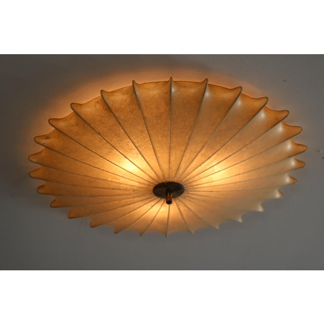 Very early Goldkant Cocoon ceiling light Design: Friedel Wauer Diameter: 55cm Height: 7cm Beautiful vintage condition with...
