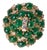 Vintage 14k Gold 7.50 Carats Emerald Cabochon Cluster Cocktail Ring, Size 7.25 For Sale