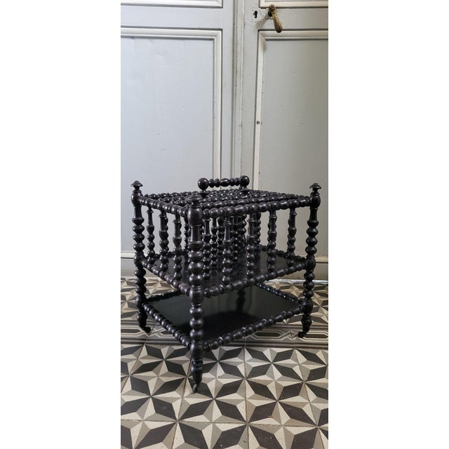 Black Napoleon III Magazine Holder in Wood For Sale - Image 8 of 8