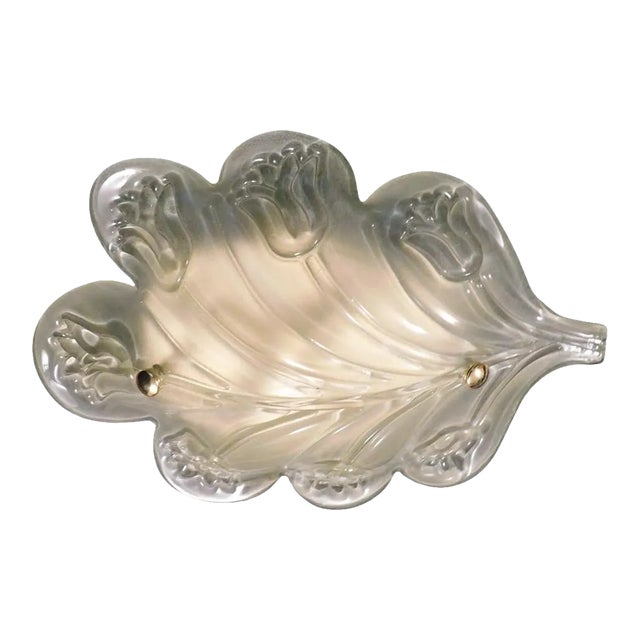 1960s Murano Glass Leaf Flush Mount For Sale