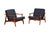 Scandinavian Modern Lounge Chairs in Teak and Dark Blue Bouclé Fabric, 1960s, Set of 2 For Sale - Image 18 of 18