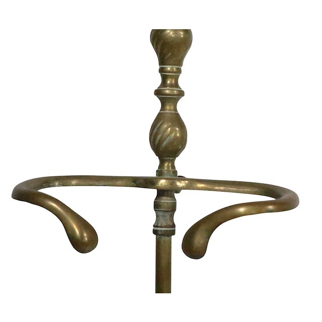 Early 20th Century Vintage Four Piece Brass Fireplace Tool Set For Sale - Image 5 of 10