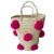 Moroccan Fuchsia Pompom Basket For Sale - Image 4 of 4