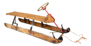Vintage Steering Sled in Oak, 1920s
