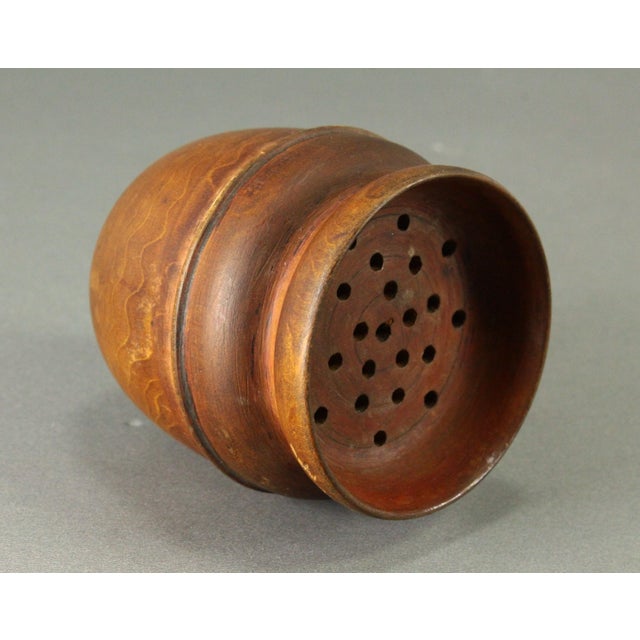 Early 19th Century 18th / 19th C. Treen Ware Pounce Pot Sander Turned & Carved For Sale - Image 5 of 18