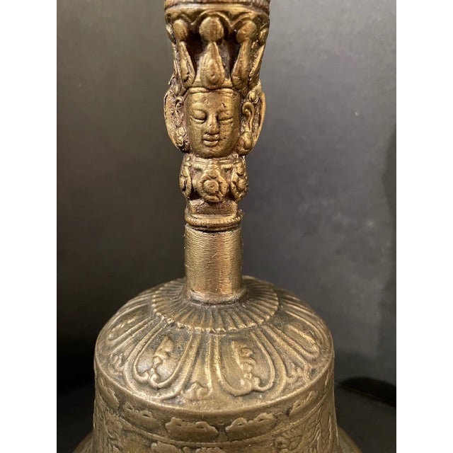Vintage Vajrayana Buddhist Prayer Bell Tibet Nepal Bhutan For Sale - Image 10 of 13