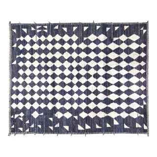 Moroccan Hand Knotted Wool Rug, 8'3"x10'2" For Sale