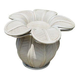 Vintage Pencil Reed Flower Table For Sale