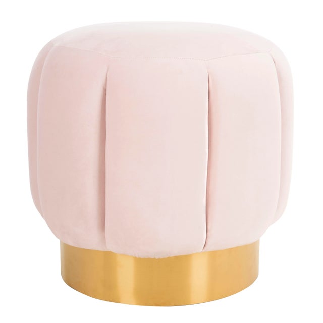 2020s Tufted Ottoman, Pink For Sale - Image 5 of 5