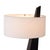 Obelisk Premium Quality 63" Black Oak Floor Lamp, Black Oak Finish, Satin Nickel, White Cotton-Linen Shade, Energy-Efficient Led Compatible For Sale In Los Angeles - Image 6 of 8