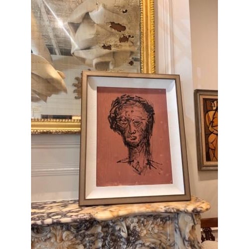 Add a touch of modern sophistication to your space with this framed abstract portrait art print by Garufi. Featuring an...