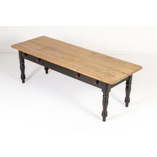 Antique English Farmhouse Table in Pine, 1800s For Sale - Image 11 of 11