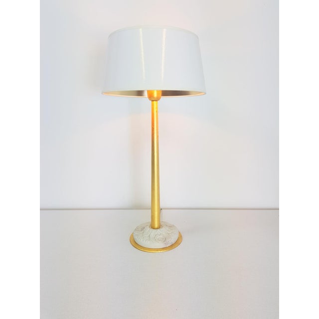 Vintage handmade porcelain gold leaf table lamps Guilia Mangani Italiaan Designer Guilia Mangani Design period 1970...