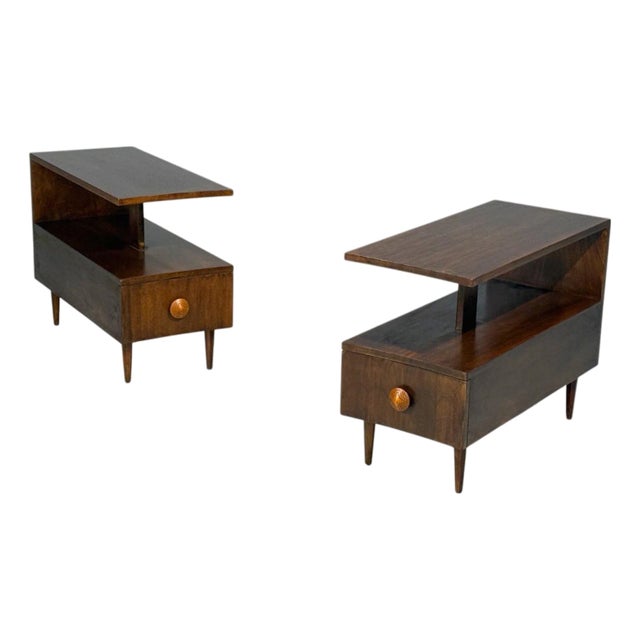 Gilbert Rohde, Rare Paldao End Tables, Walnut, Usa, 1940s For Sale