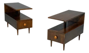 Gilbert Rohde, Rare Paldao End Tables, Walnut, Usa, 1940s