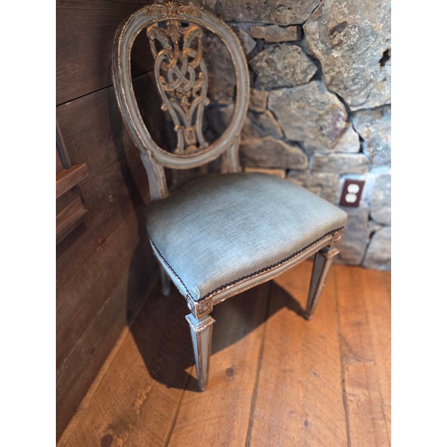 Mediterranean Dining Room Chairs Set of 12 Armless For Sale - Image 3 of 11