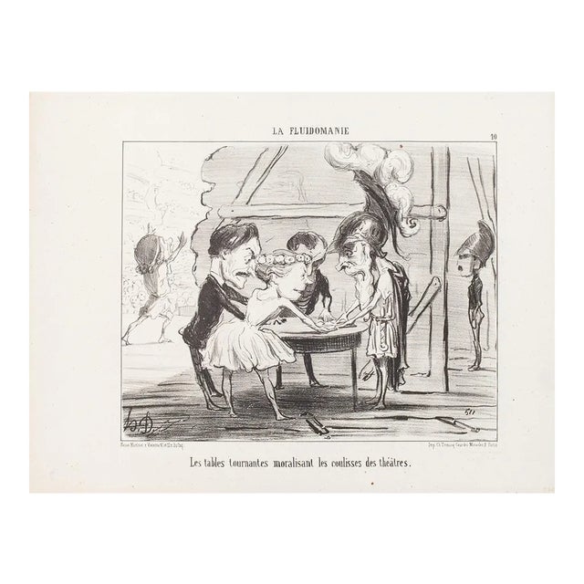 Honoré Daumier - Les Tables Tournantes - Lithograph - 1853 For Sale