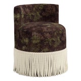 Liza Vanity Chair in Verdure Merlot For Sale