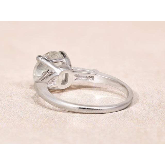 Early 20th Century The Harbison Canyon: Antique Platinum Engagement Ring set with 1.90 Carat Diamond with Original Receipt For Sale - Image 5 of 14