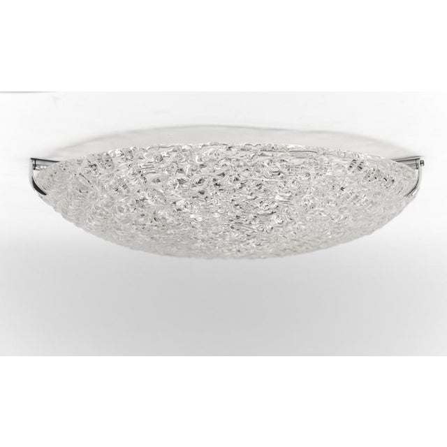 Silver Large Glass Rings Flush Mount by Kaiser Leuchten, Germany, 1960s For Sale - Image 8 of 16