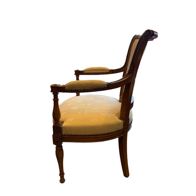 1950s Pair of Antique French Style Chairs For Sale - Image 5 of 11