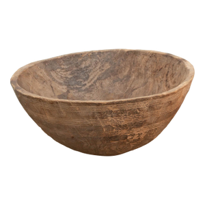 Charred Finish Antique African Bowl