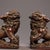 Late 20th Century Pair of Vintage Chinese Bronze Foo Dogs - Mud-Gold & Cinnabar Guardian Lions For Sale - Image 5 of 9