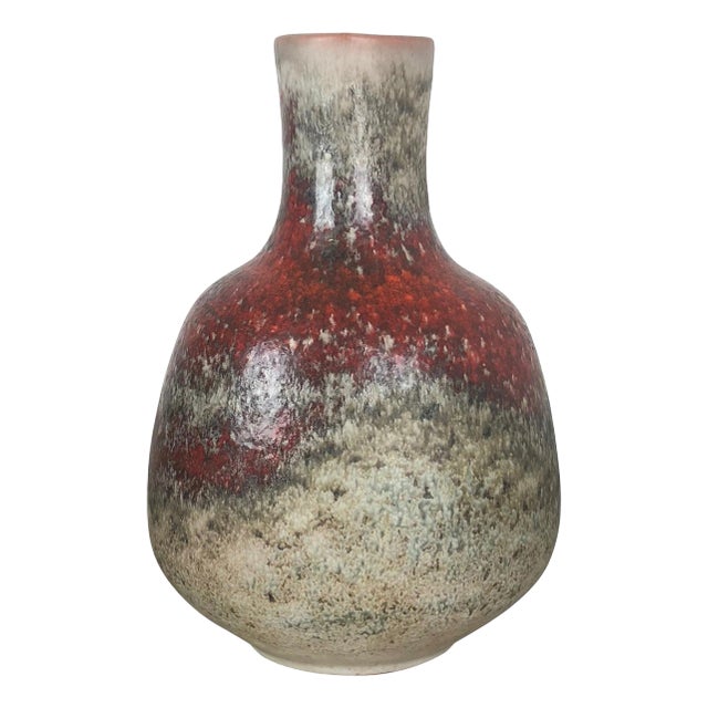 Abstract Ceramic Pottery Vase from Karlsruher Majolika, Germany, 1950s For Sale