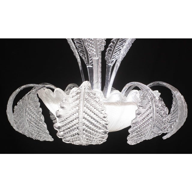 Glass Art Decò, Barovier & Toso Chandelier, Murano Glass, 1950s For Sale - Image 7 of 12