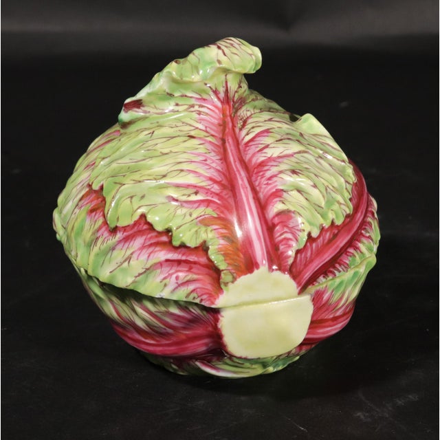 Marcolini Meissen Porcelain Red Cabbage Trompe l'Oeil Tureen or Box and Cover For Sale - Image 12 of 15