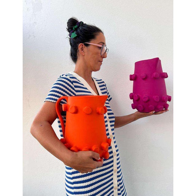 Popcorn Jug Sculpture in Ceramic by Liliana Silva For Sale - Image 6 of 7