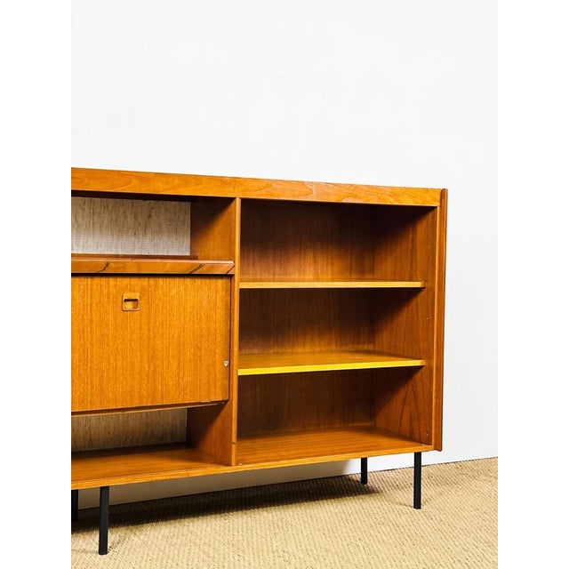 Tall Scandinavian Teak Sideboard, 1960s For Sale - Image 9 of 17