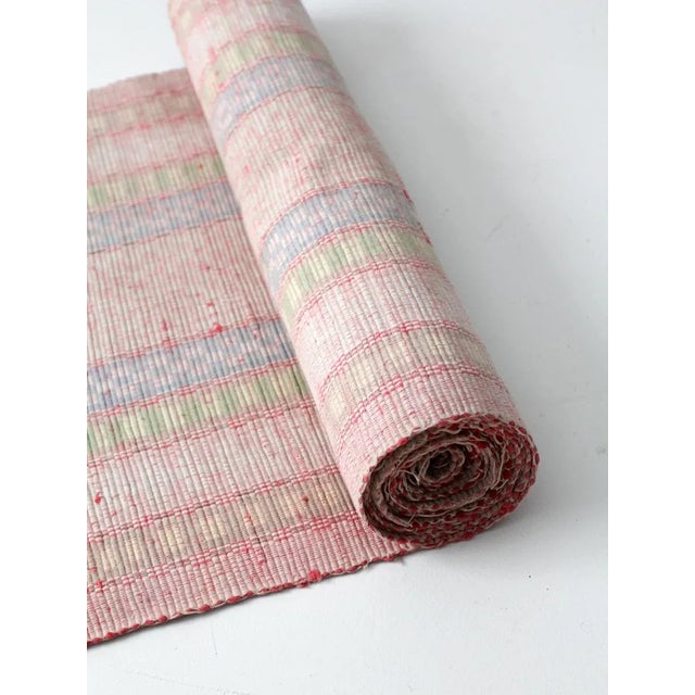 Textile Vintage 1920's Swedish Trasmatta Floor Runner Rug For Sale - Image 7 of 8