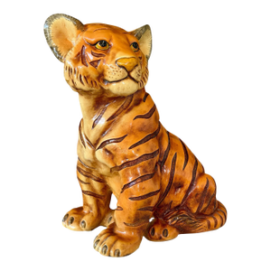 Mid-20th Century Marwal Cast Resin Tiger Cub Sculpture