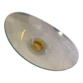 Blown Glass Angel Fish Platter For Sale