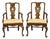 Late 20th Century Henredon Aston Court Chinoiserie Georgian Mahogany Dining Arm Chairs - A Pair For Sale