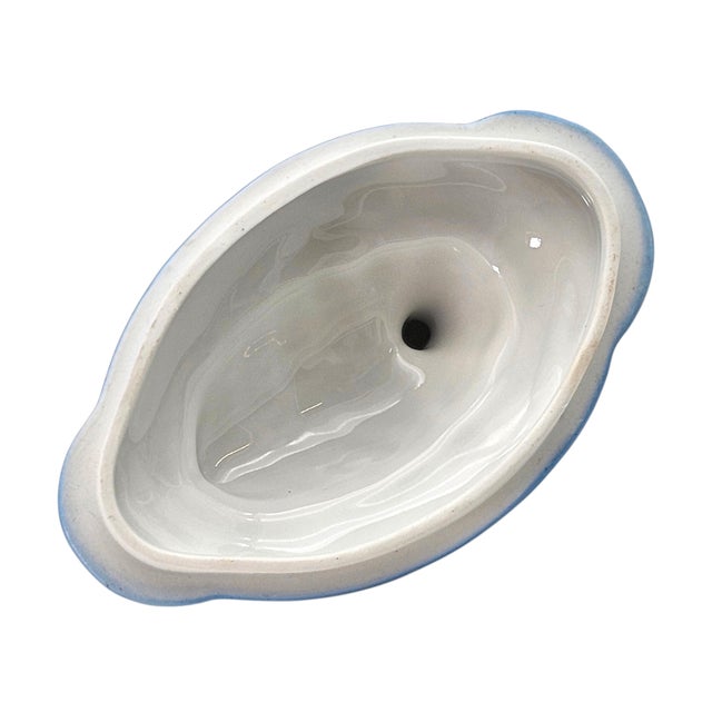 Mid-Century Czechoslovakian Blue Ceramic Duck Lidded Trinket Dish For Sale - Image 14 of 18