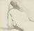 American Seated Nude Ink Wash on Paper — Jules Zugbe (American, 20th Century) For Sale - Image 3 of 5