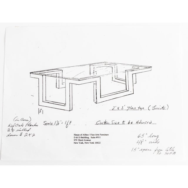 Modern Custom-Made Lacquered Wood Coffee Table For Sale - Image 9 of 9