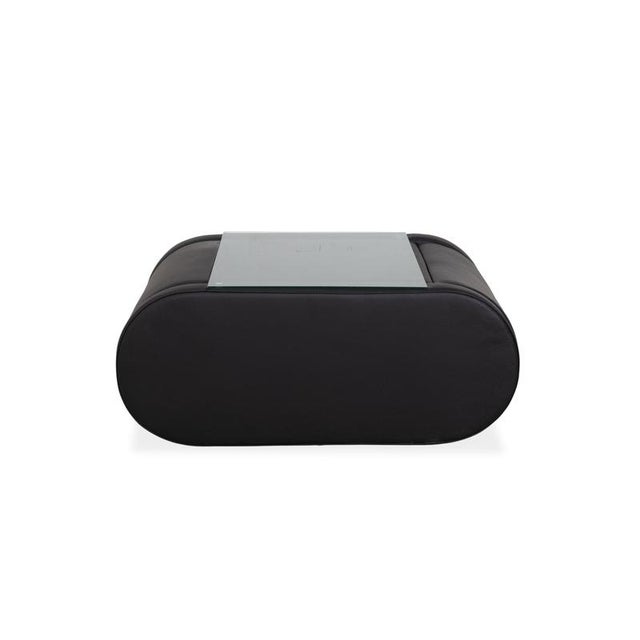 Animal Skin Joop! Swing Nightstand Side Table Sideboard Leather Black with Drawer and Shelf For Sale - Image 7 of 10