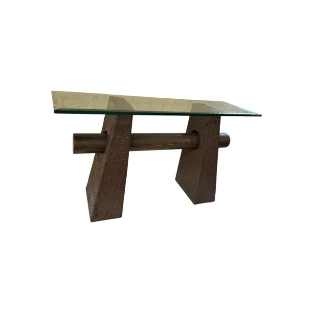 1970-80's Post Modern Sculptural Console Table For Sale - Image 10 of 10