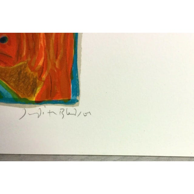 Mid Century Modern Unframed Crash of Rhinoceroses Judith Bledsoe Signed Litho For Sale - Image 4 of 5