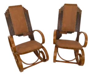 Set of Vintage Polish Rocking Chairs, 1950s