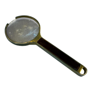 Ferragamo Magnifying Glass With Leather Handle, Italy, 1970s