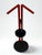 Postmodern Vintage Modern Red and Black Metal Valet Coat Rack, 1980s For Sale - Image 3 of 18