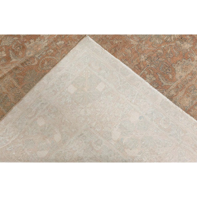 Fine 1920s Indian Brown Handmade Wool Rug For Sale - Image 4 of 11